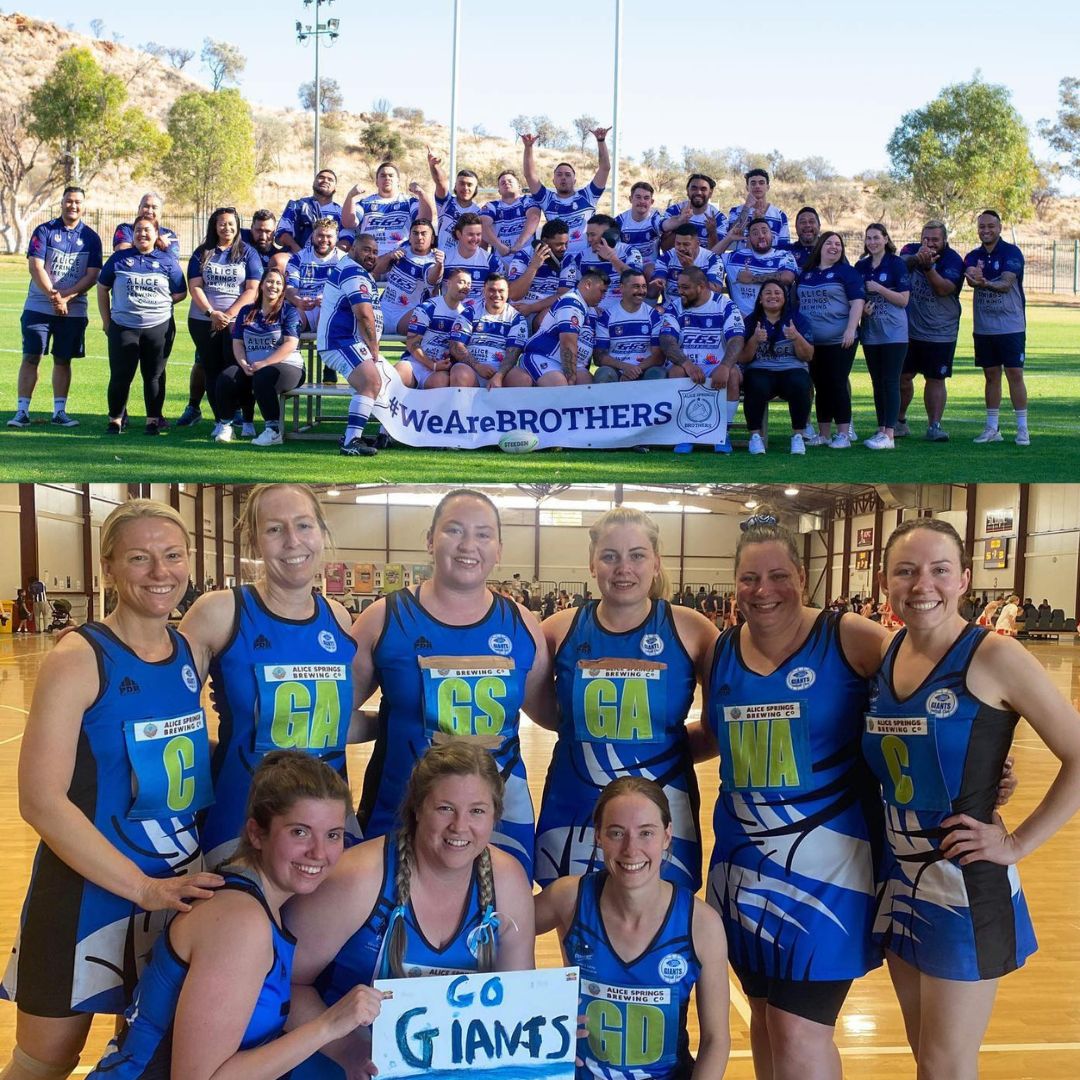 The Alice Springs brewing co showing support for the the rugby and netball teams in The Alice