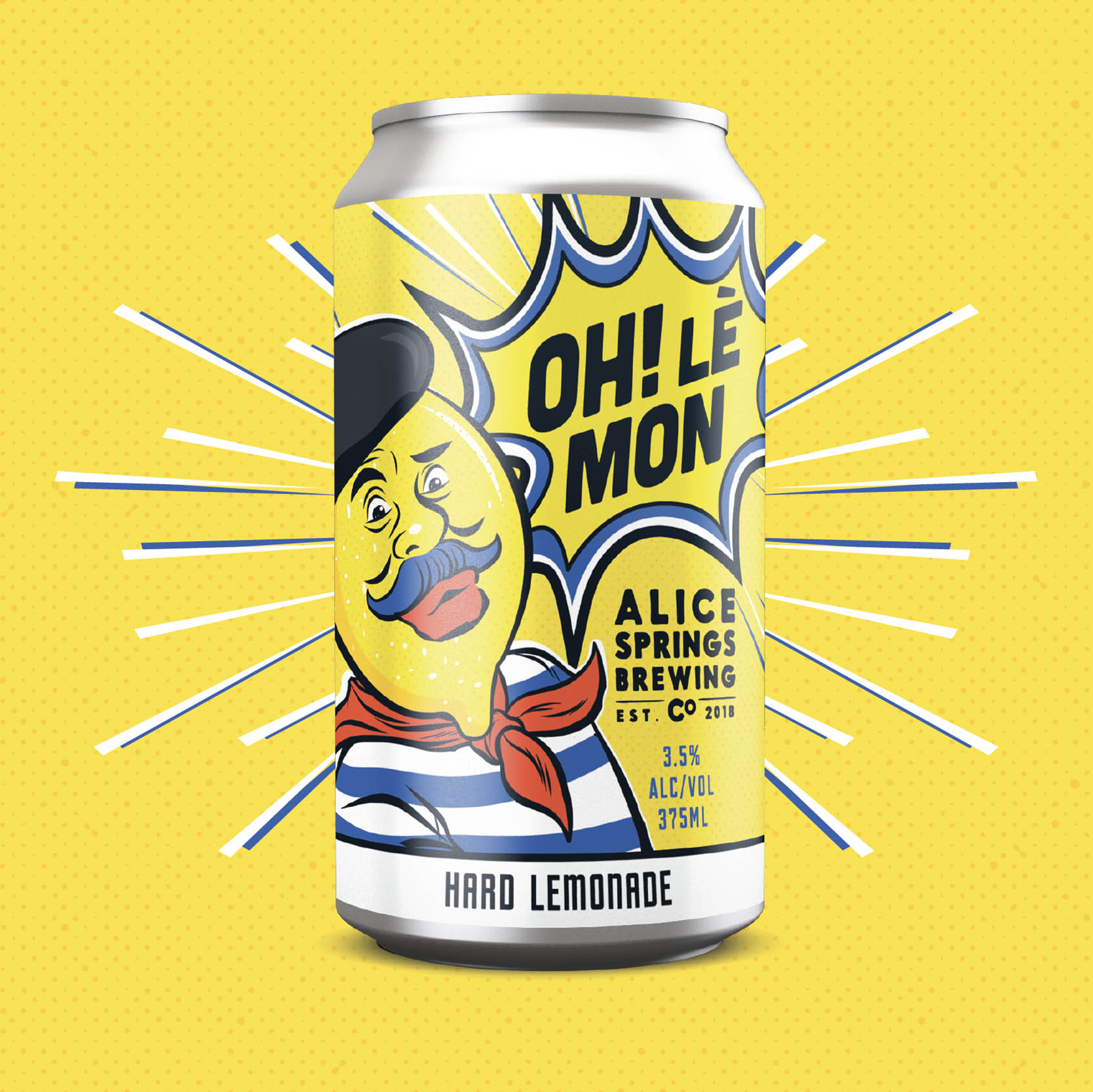 alice springs brewery oh lemon hard lemonade can 
