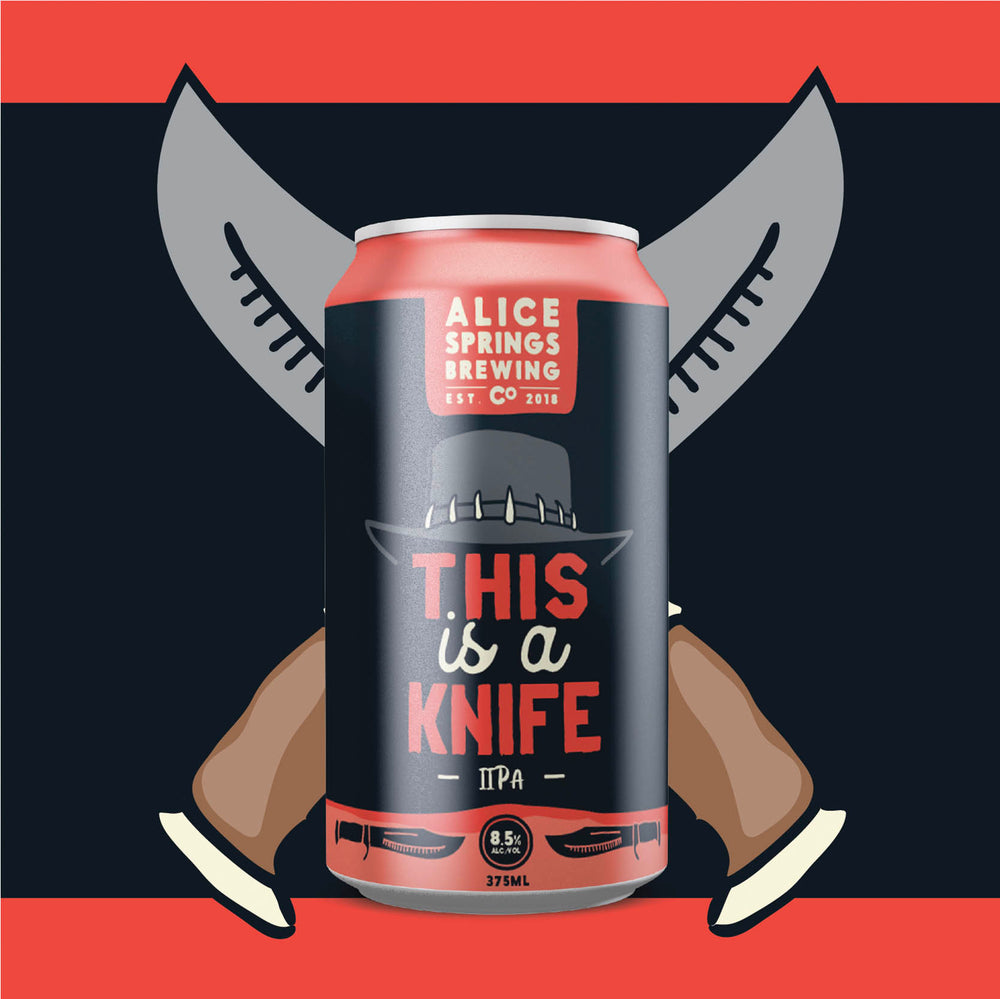 alice springs brewery this is a knife double ipa can